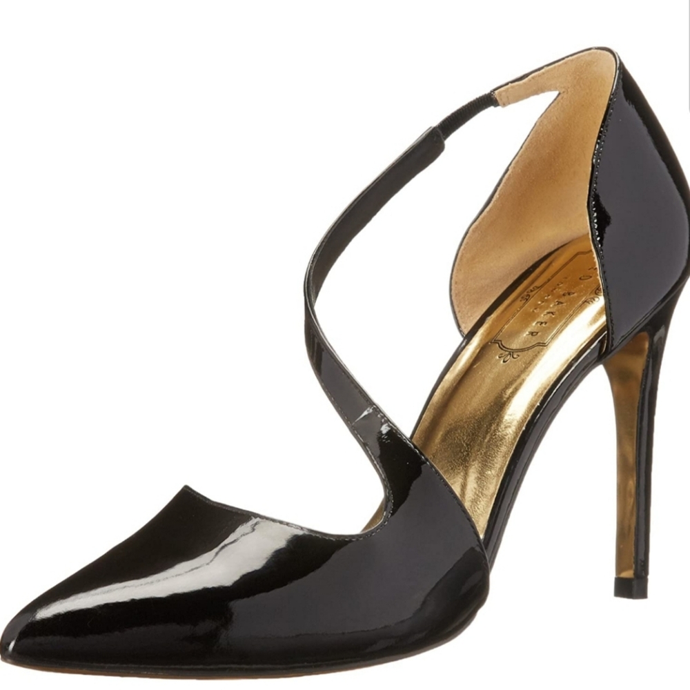 Ted Baker Black Pantent Pumps - Size 10
